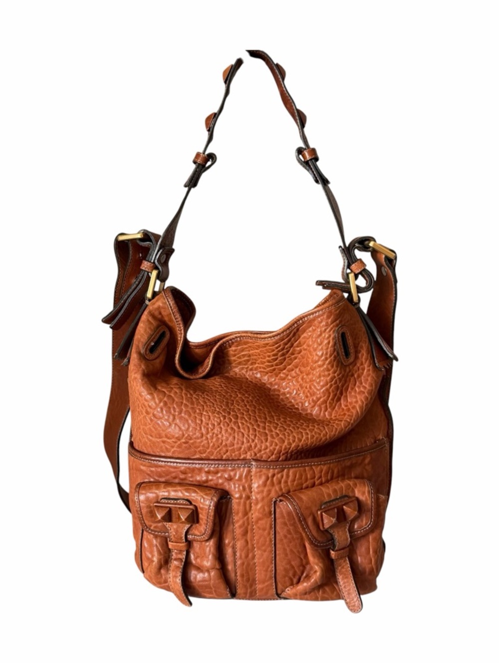 Chloé Silverado Pebbled Leather Hobo - color Whiskey